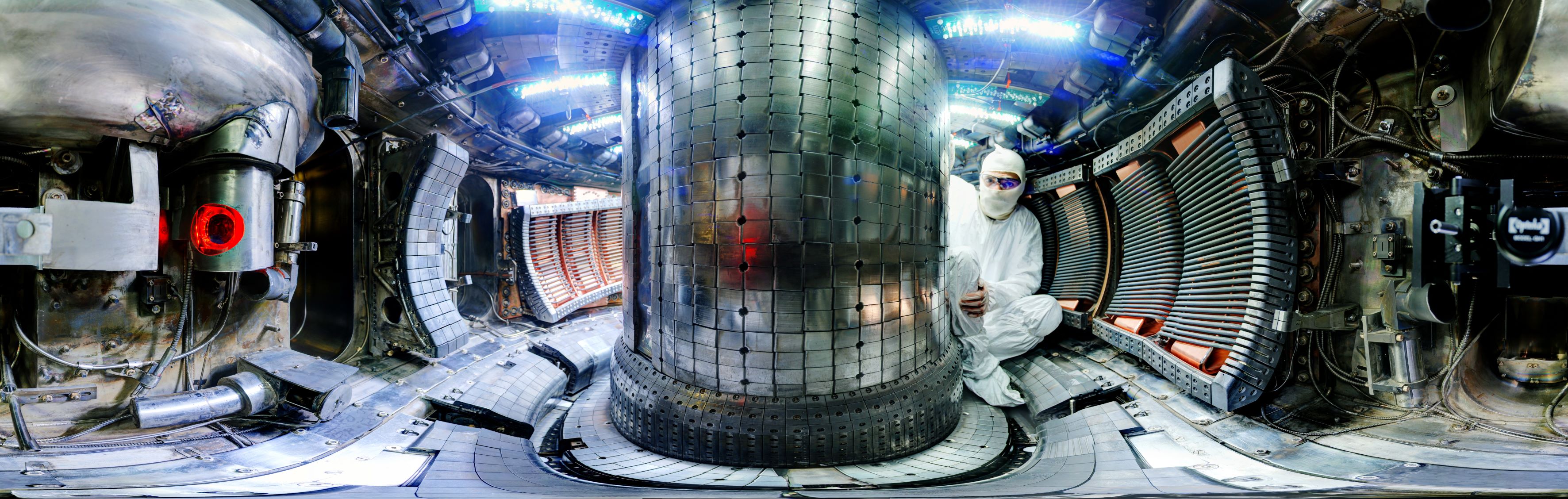 Inside MIT’s C-Mod nuclear fusion reactor.