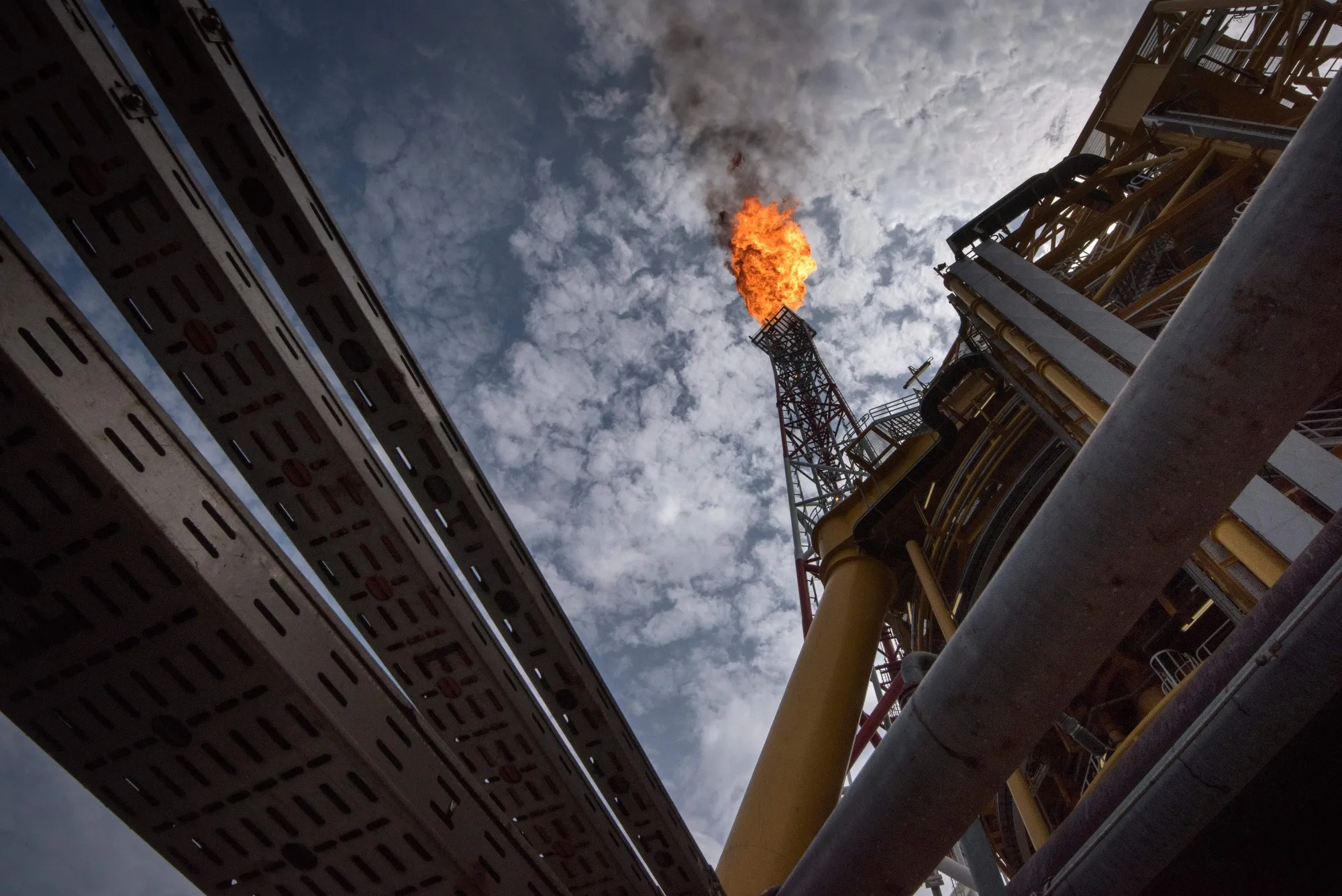 The flare on a Floating Production Storage and Offloading vessel off the coast of Angola.