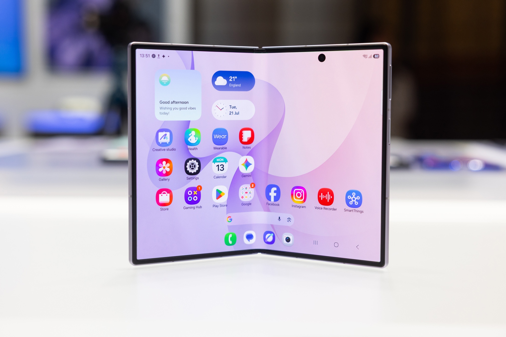 A Samsung Galaxy Z Fold 8 phone. Photographer: Chris Ratcliffe/Bloomberg
