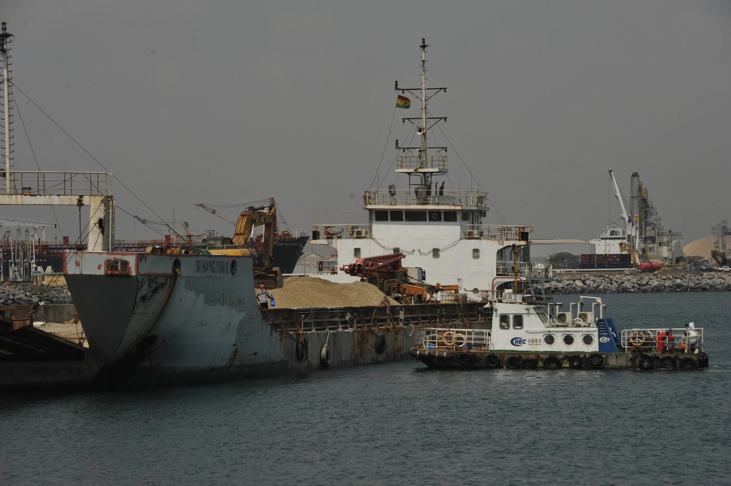 The construction site of Tema LNG Import Terminal Project in Tema, Ghana, in 2021.&nbsp;