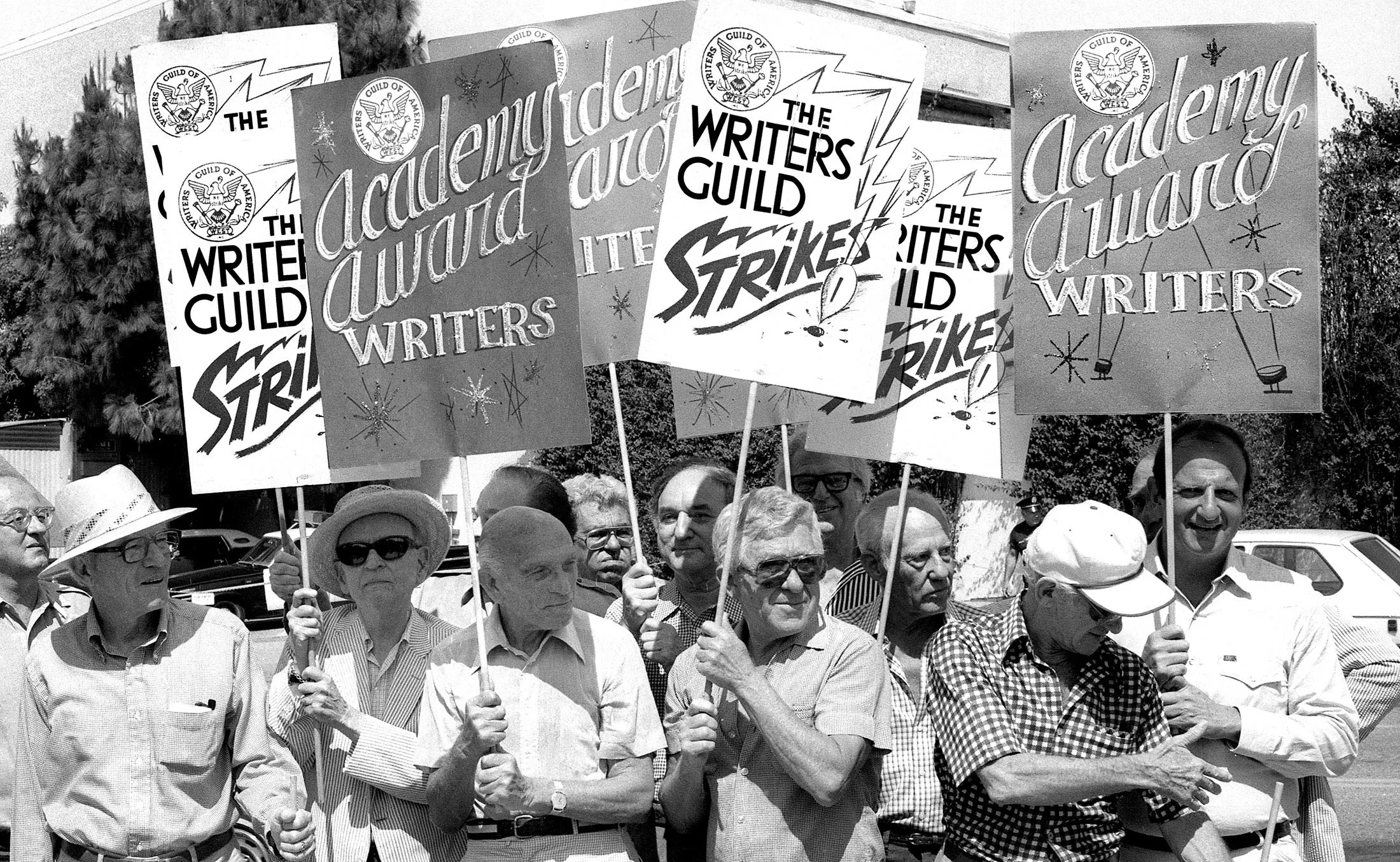 A 1981 Writers Guild strike in Hollywood, California.