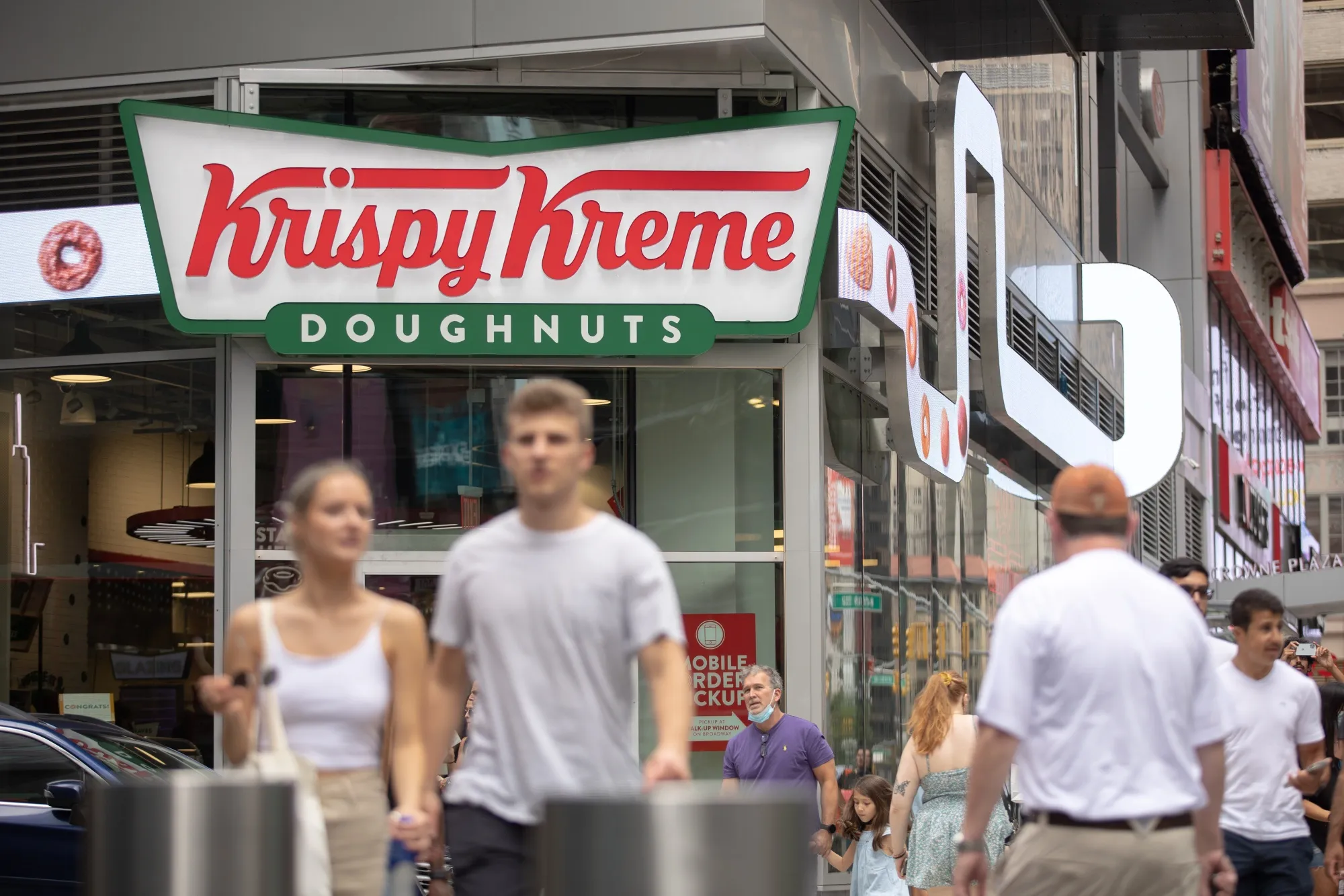 A Krispy Kreme doughnuts store in New York.