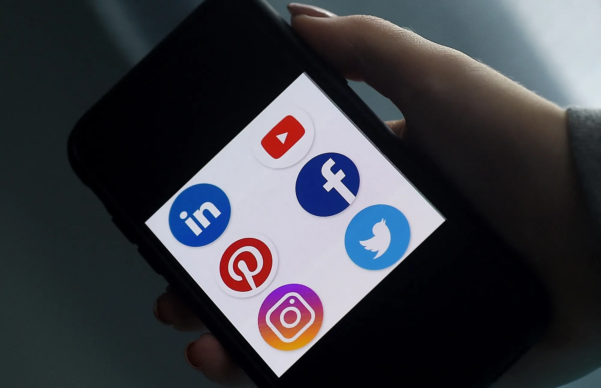 Social media applications logos.