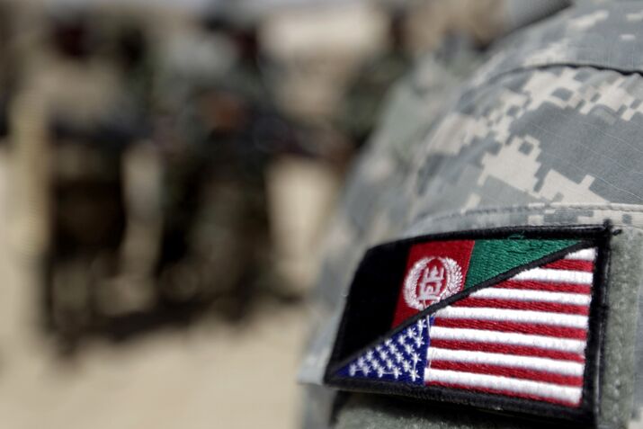 An Afghan interpreter working with the 1