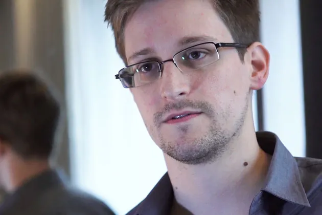 Edward Snowden during an interview in Hong Kong.