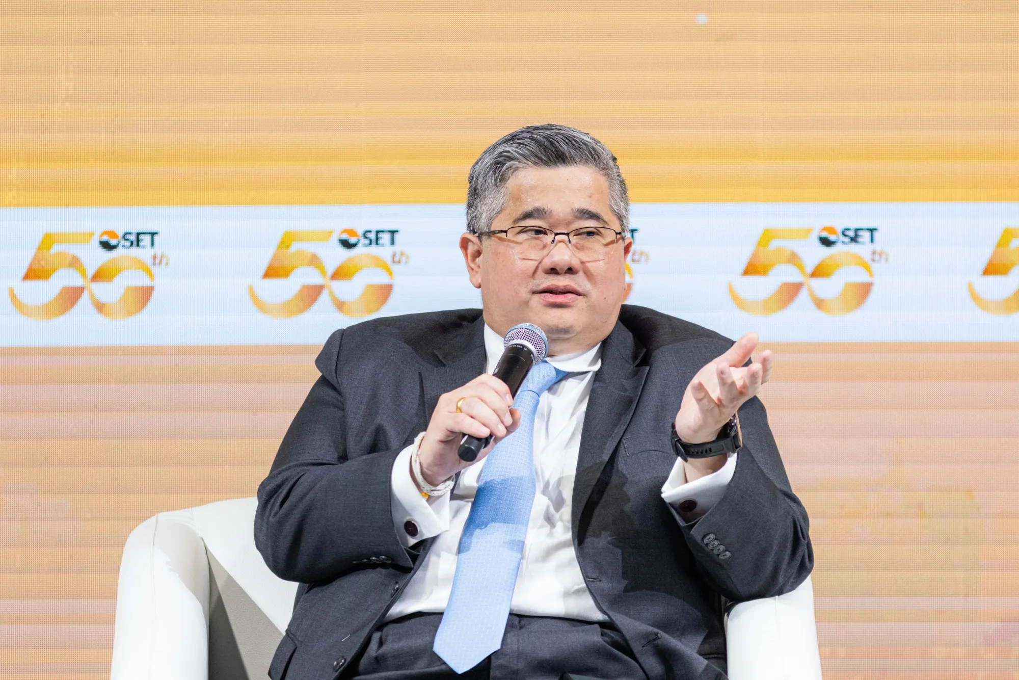 Natthapatt Tanboon-Ek during the Thailand Focus Forum in Bangkok on Aug. 28.
