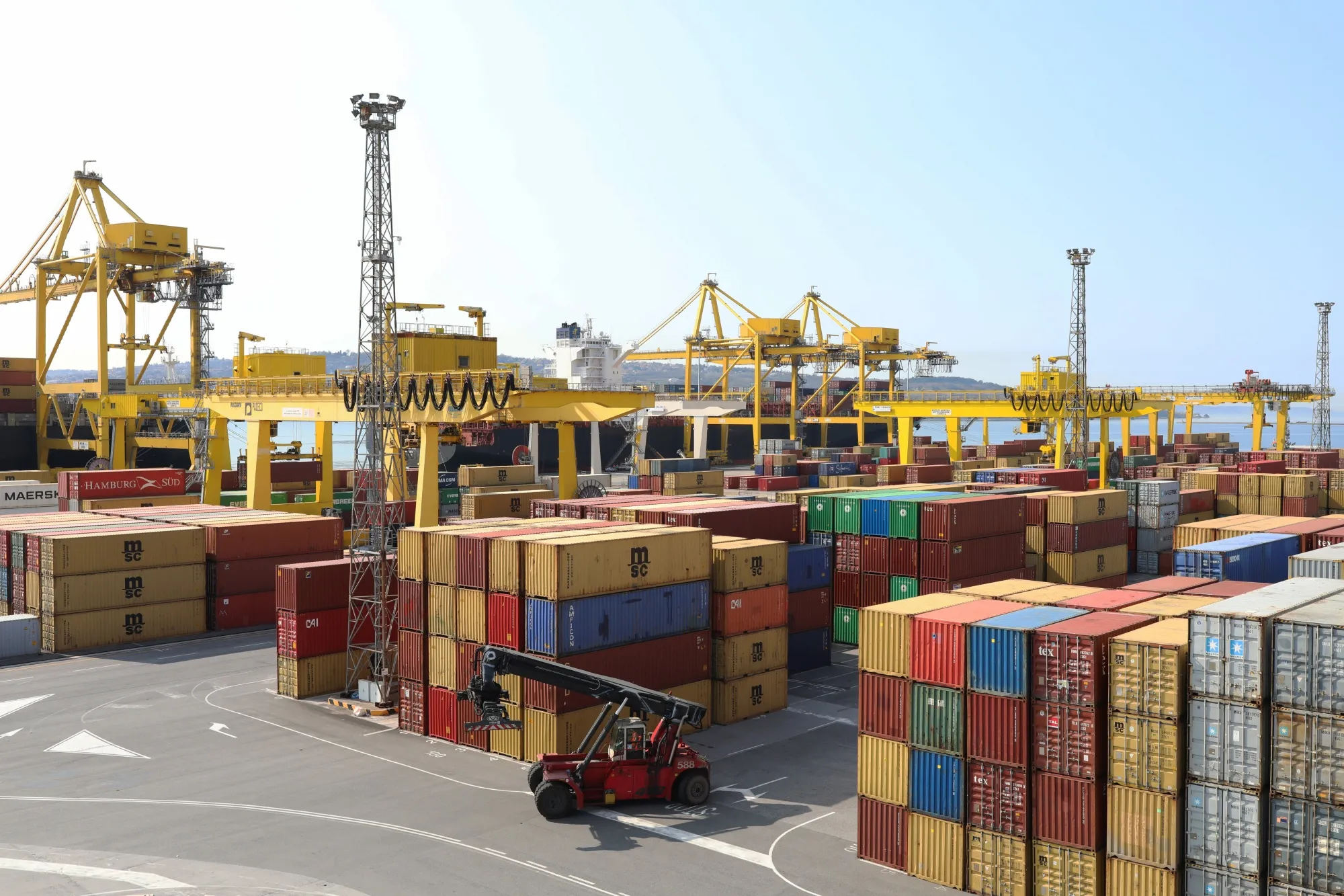 Containers at Trieste Port in Trieste, Italy.&nbsp;