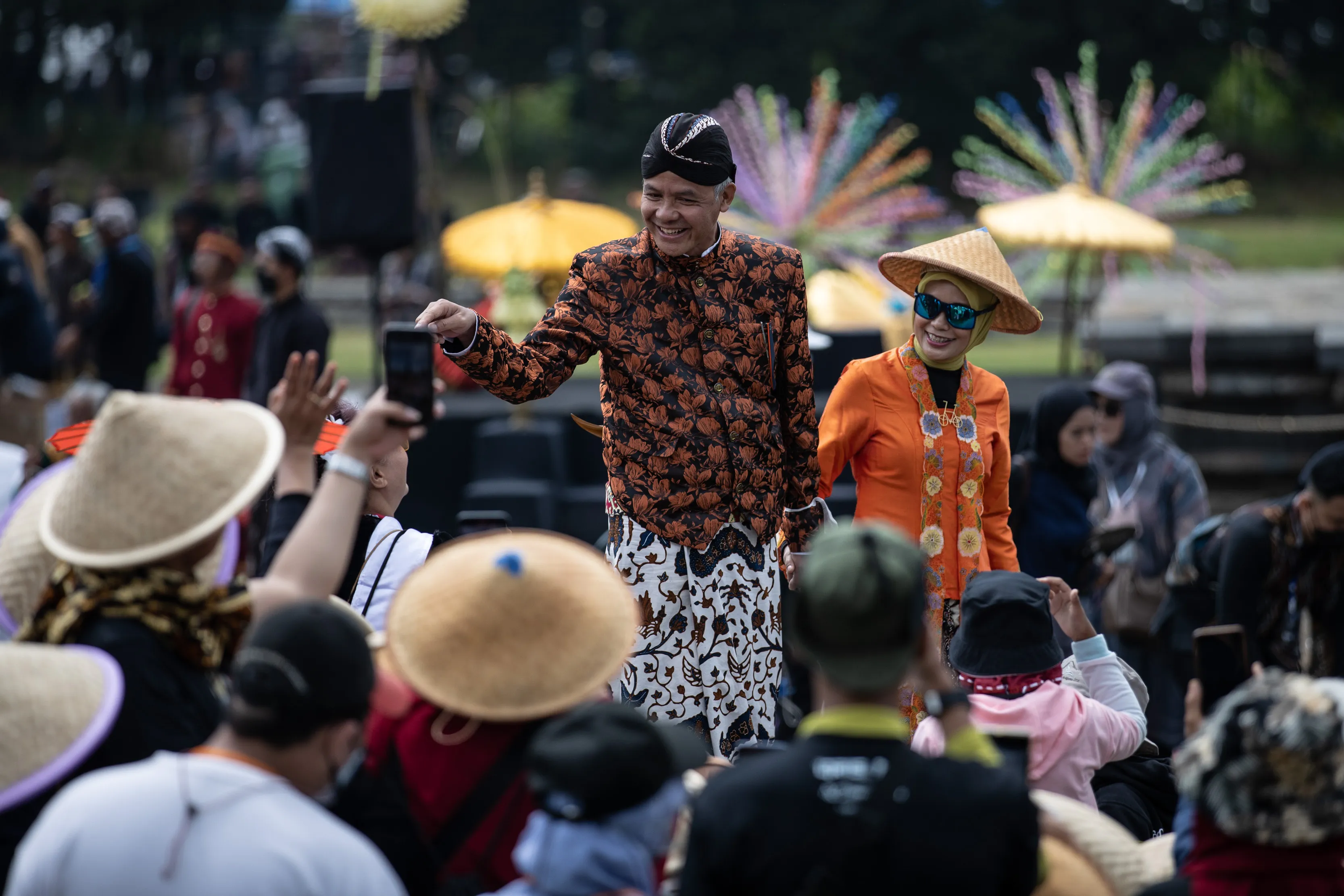 Ganjar Pranowo at the Dieng Culture Festival in Banjarnegara, Indonesia, in 2022.