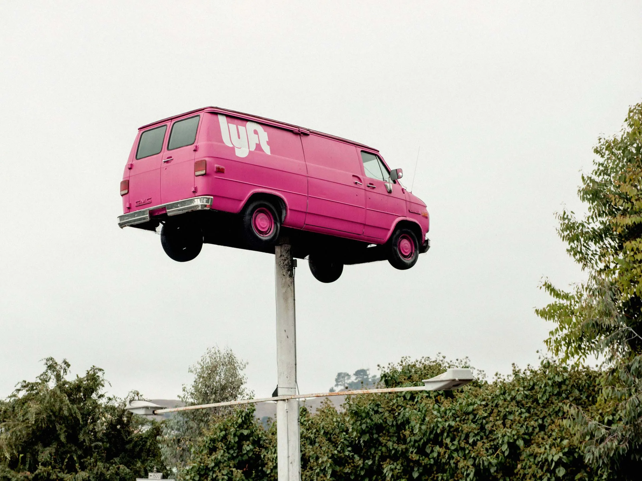 An unusual billboard above Lyft’s San Francisco driver hub.