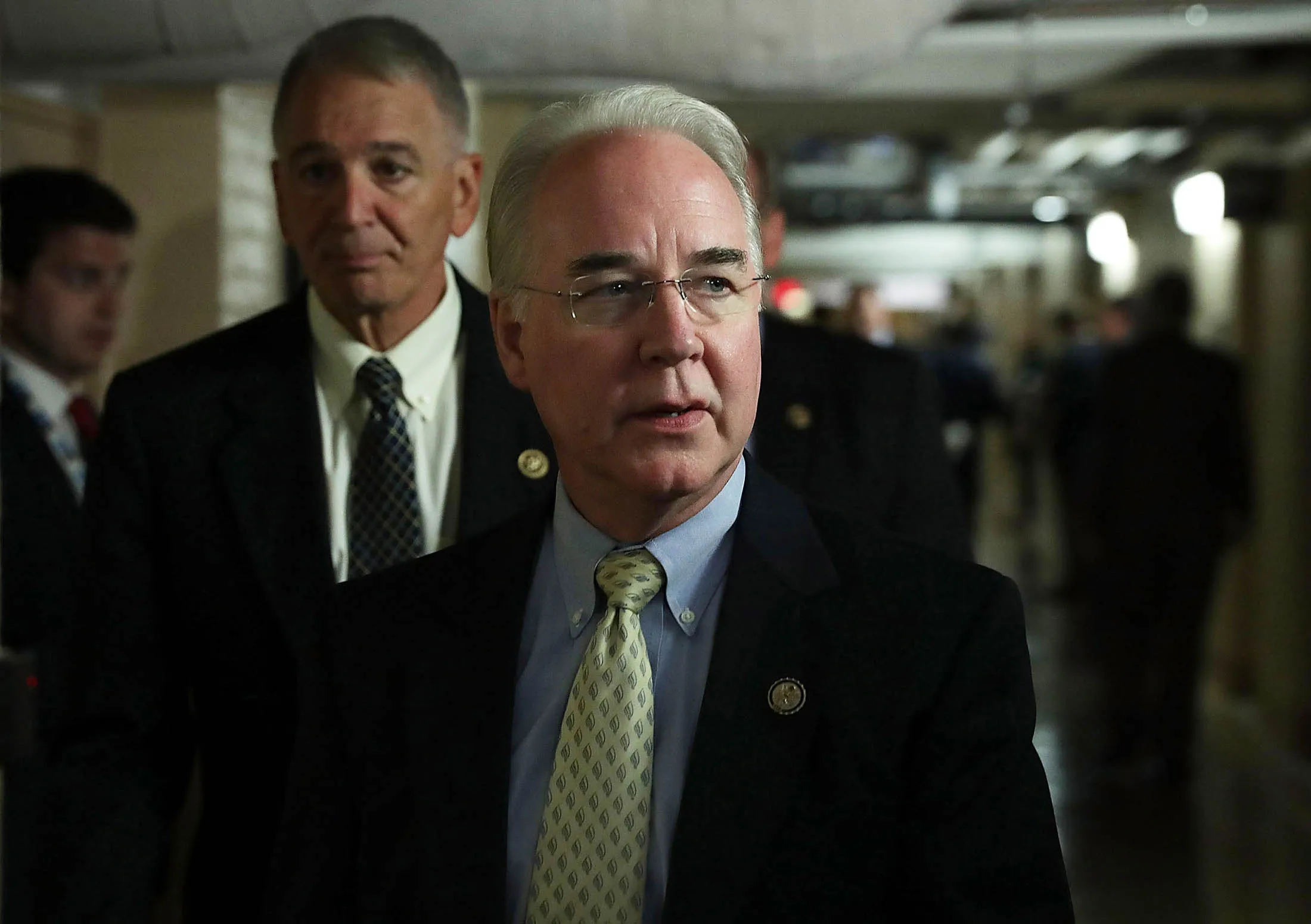 U.S. Tom Price (R-GA) (R) arrives at a House Republican Conference meeting June 22, 2016 at the Capitol in Washington, DC. House GOPs held a conference meeting to discuss the current situation of a gun control sit-in protest on the House floor staged by House Democrat.

