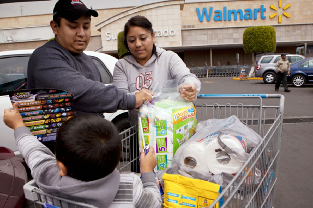 Walmart mexico. Walmart goes to Mexico newspaper.