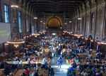 Students at the Commons, a dining hall at Yale University.&nbsp;