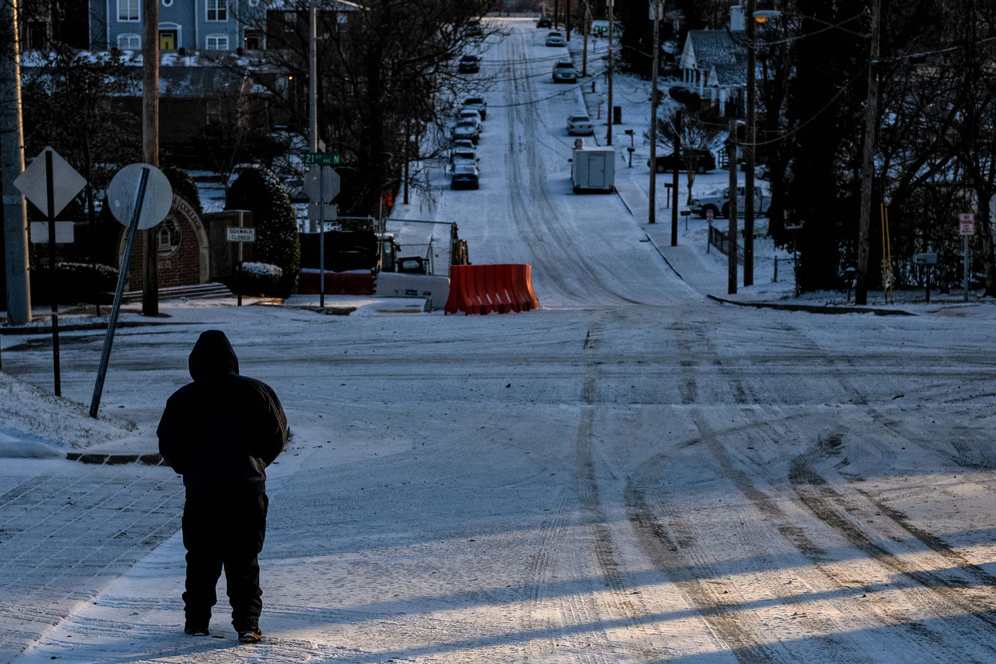 A resident walks to work&nbsp;in Nashville, Tennessee on Dec 23.
