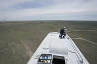 Technicians Work At The Colorado Highlands Wind Farm As Occupation Becomes The Nation's Fastest Growing