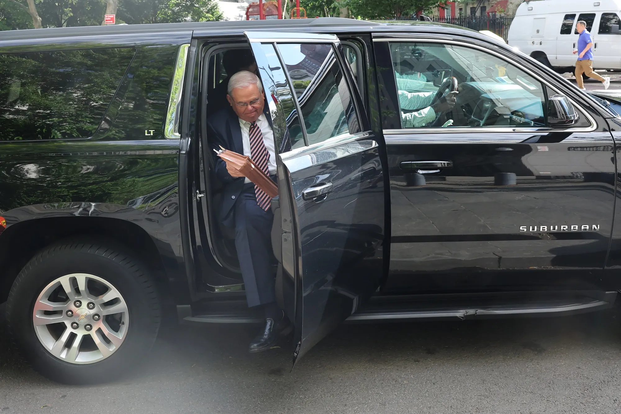Bob Menendez&nbsp;arriving&nbsp;for trial at Manhattan Federal Court last month.