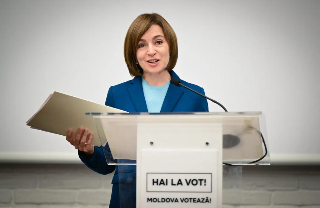 Moldovan President Maia Sandu.