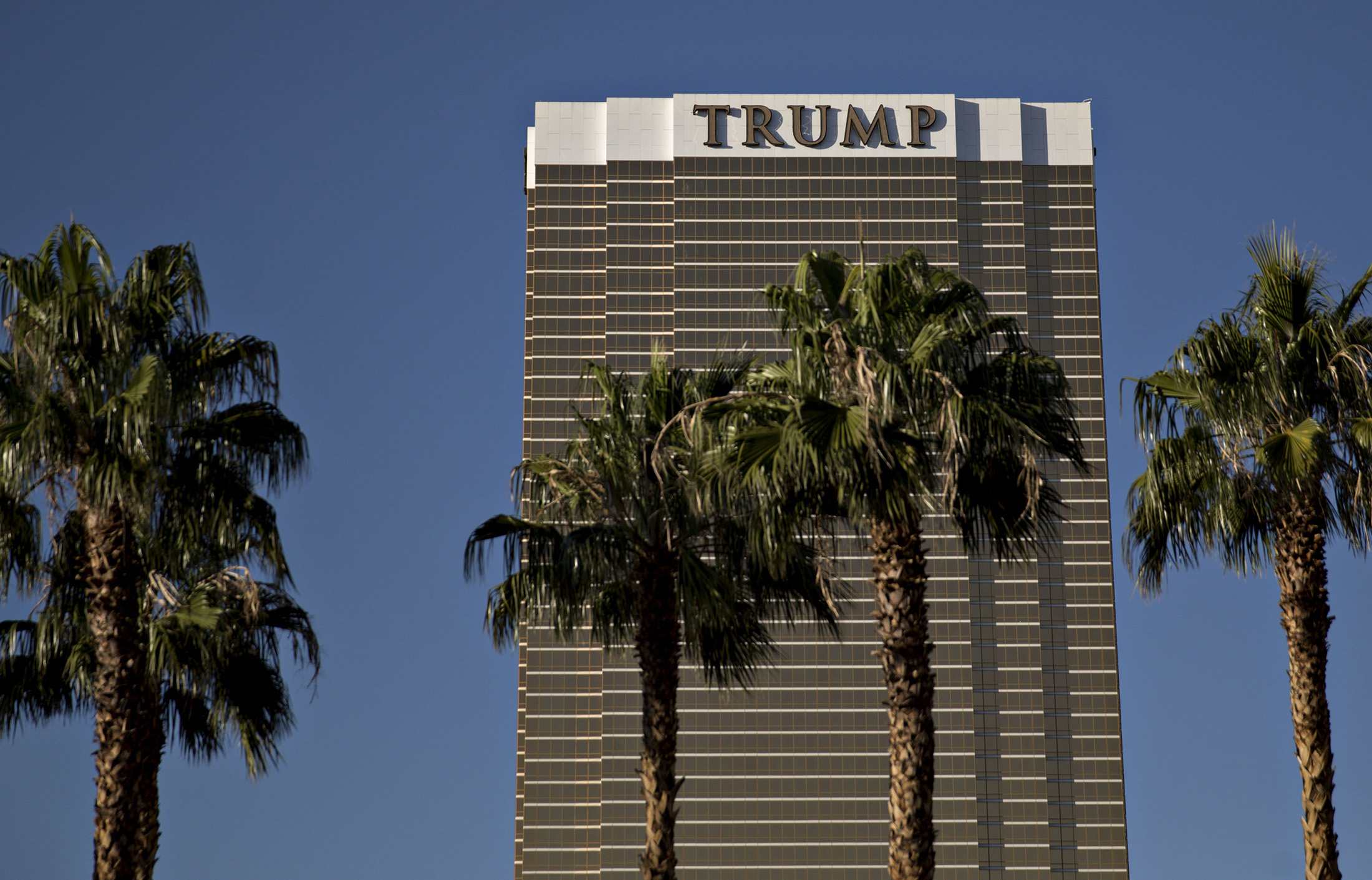 The Trump International Hotel stands in Las Vegas.