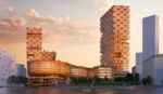 A Sidewalk Labs rendering of a timber high-rise on Toronto's waterfront.