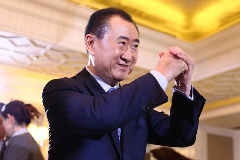 Wanda Group chairman Wang Jianlin. Photographer: ChinaFotoPress/Getty Images