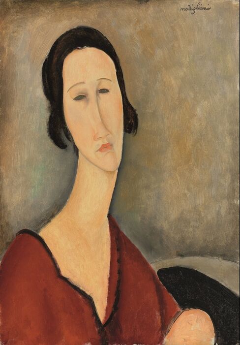 Madame Hanka Zborowska (1917) by Amedeo Modigliani.