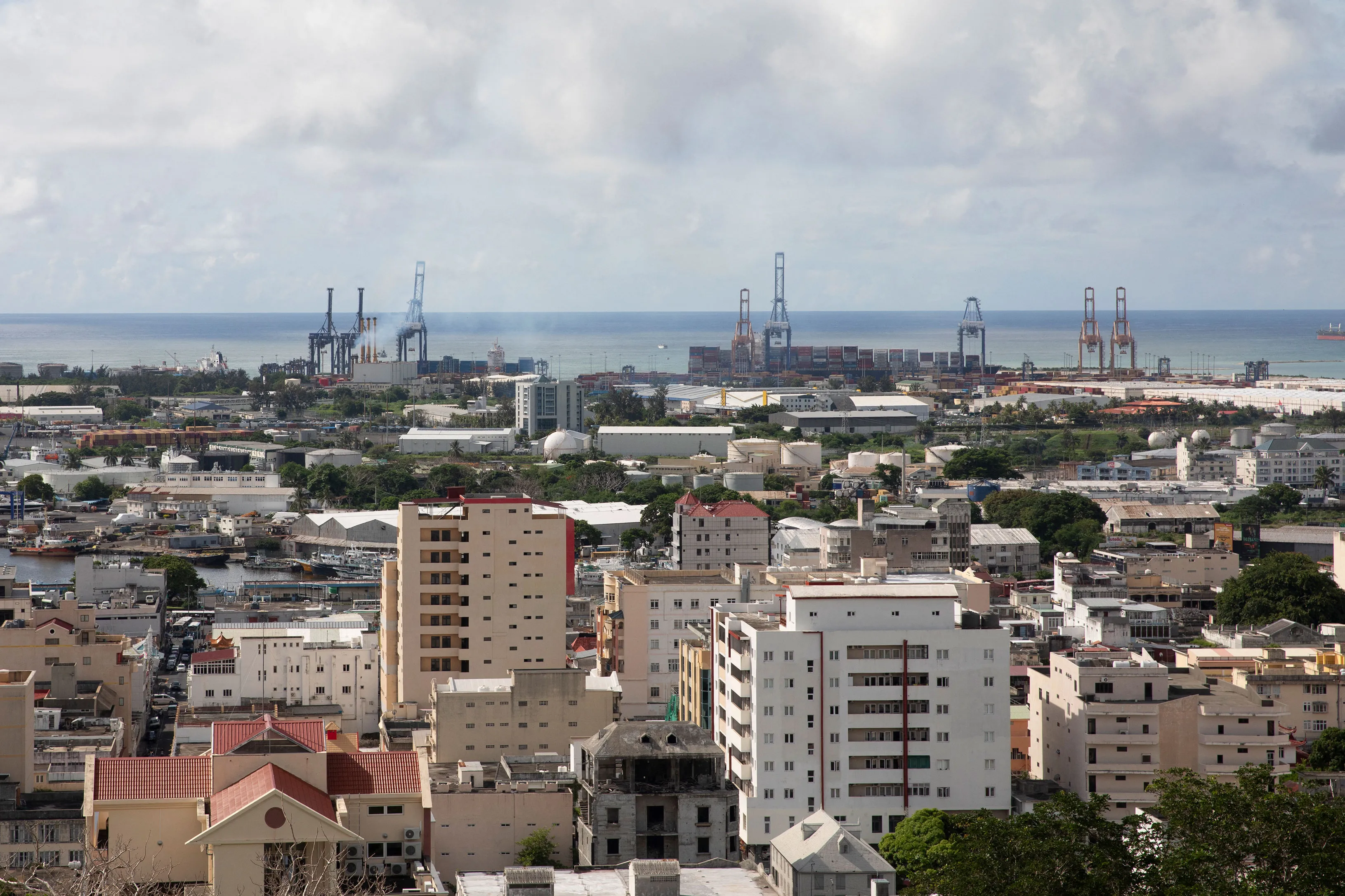Port Louis, the capital of Mauritius.