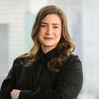 Stylized headshot in Bloomberg office of Erin Lowry