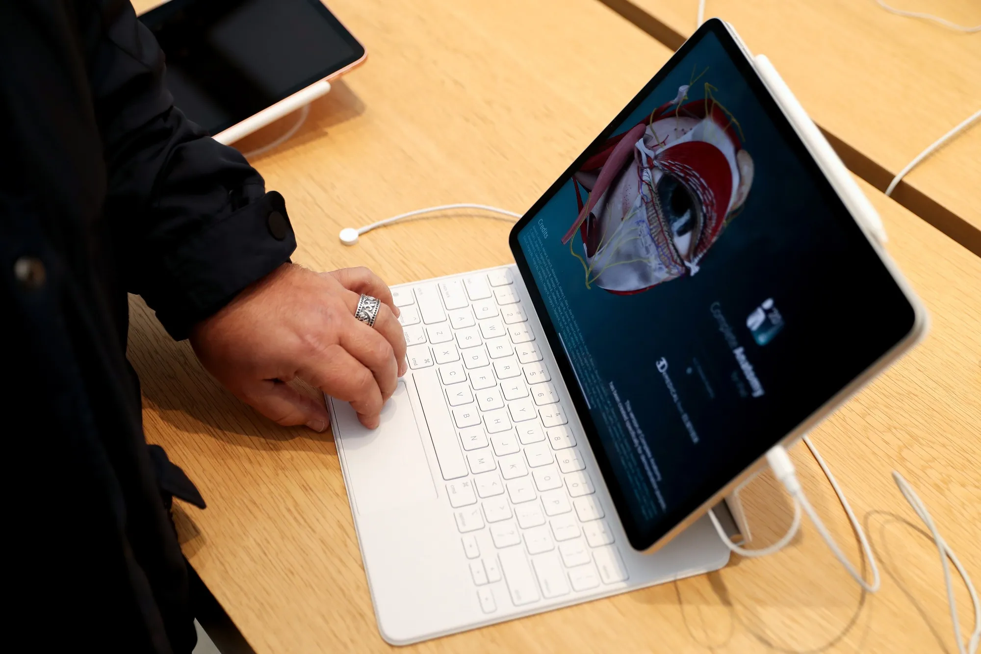 An Apple&nbsp;iPad Pro with Magic Keyboard.