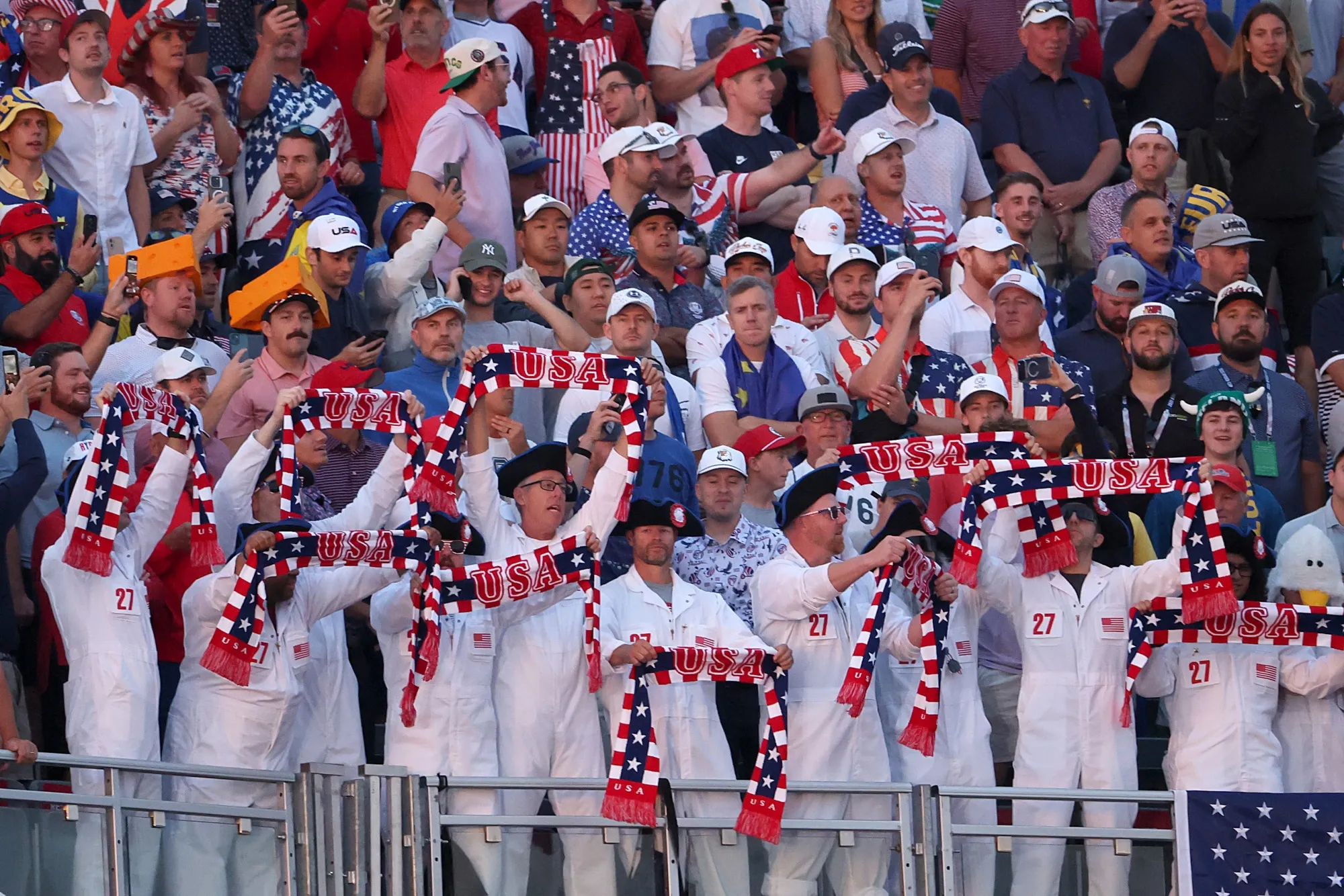 Team United States fans during the 2025 Ryder Cup at Bethpage State Park Golf Course, on Sept. 26.
