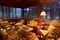 Living area inside the Lodge at Glendcorn.