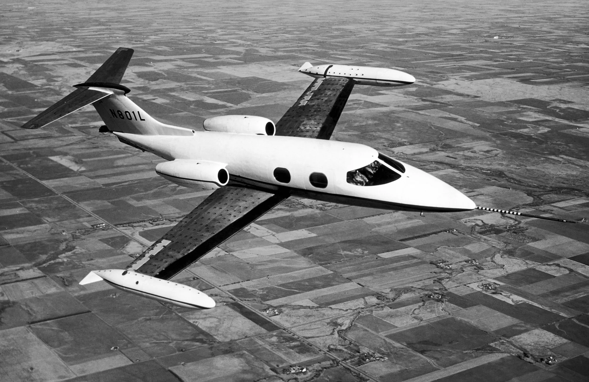 Learjet 23 on a test flight in 1964.