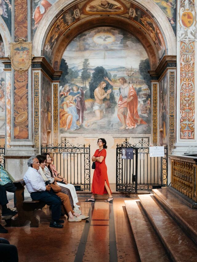 A view of the murals inside the Chiesa di San Maurizio al Monastero Maggiore.