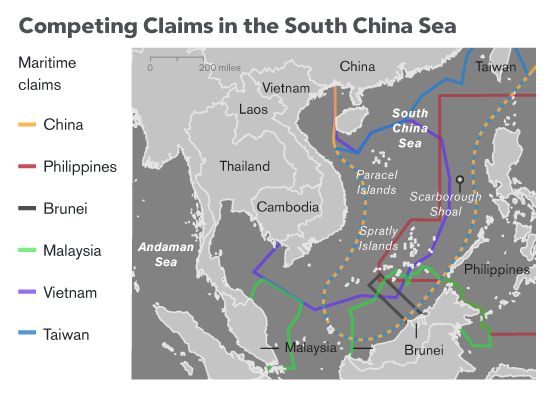 Bloomberg Visual Data: The Face Off in the South China Sea