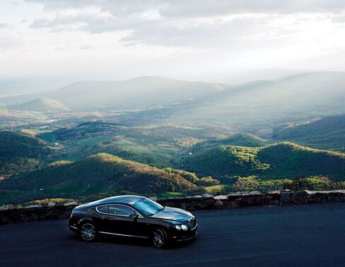 Bentley’s Continental GT Speed coupe is a smooth ride for Skyline Drive.