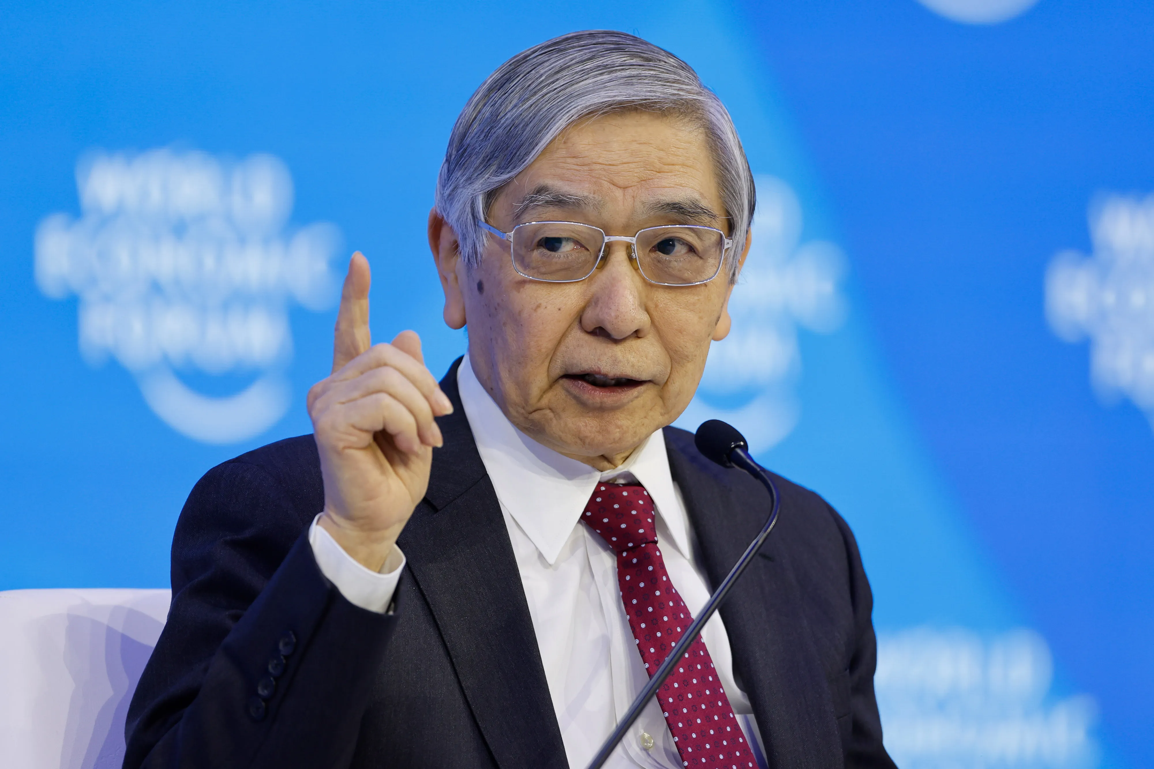 Haruhiko Kuroda at the World Economic Forum&nbsp;in Davos, Jan. 20.