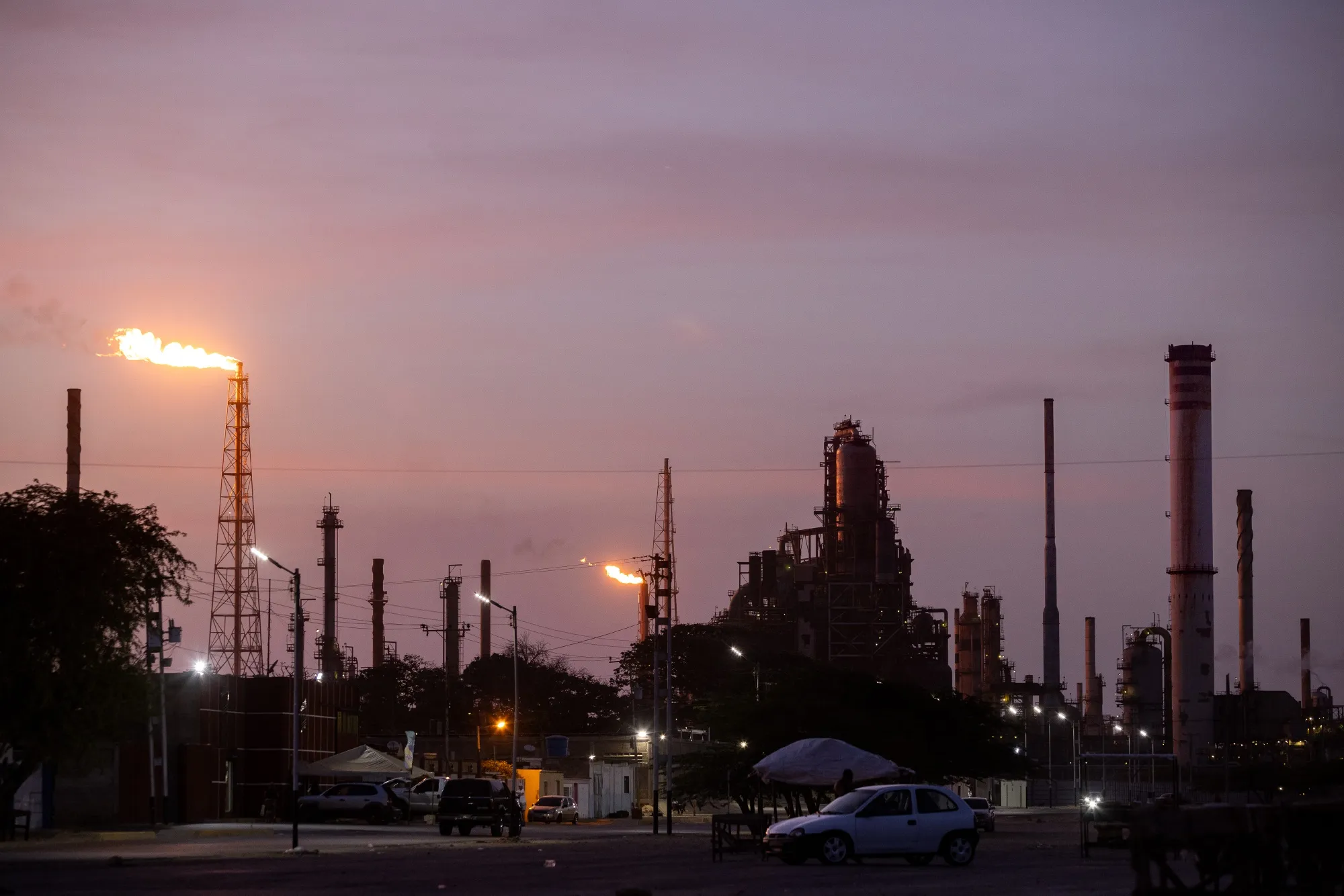 The Petroleos de Venezuela SA (PDVSA) Amuay oil refinery at the Paraguana Refinery Complex in Punto Fijo, Falcon State, Venezuela.