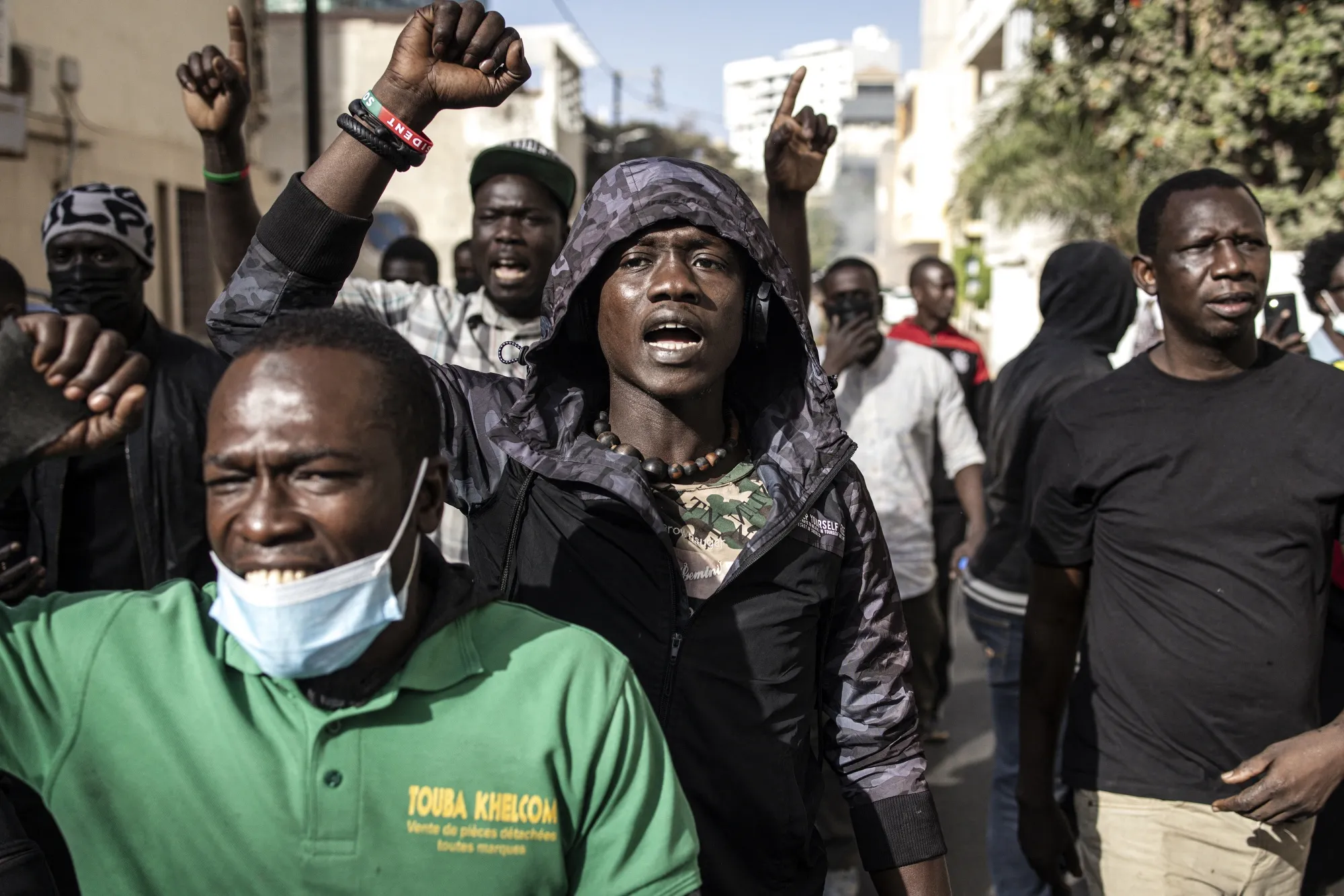 Protesters outside Senegal’s&nbsp;General Assembly in Dakar&nbsp;on Feb. 5.