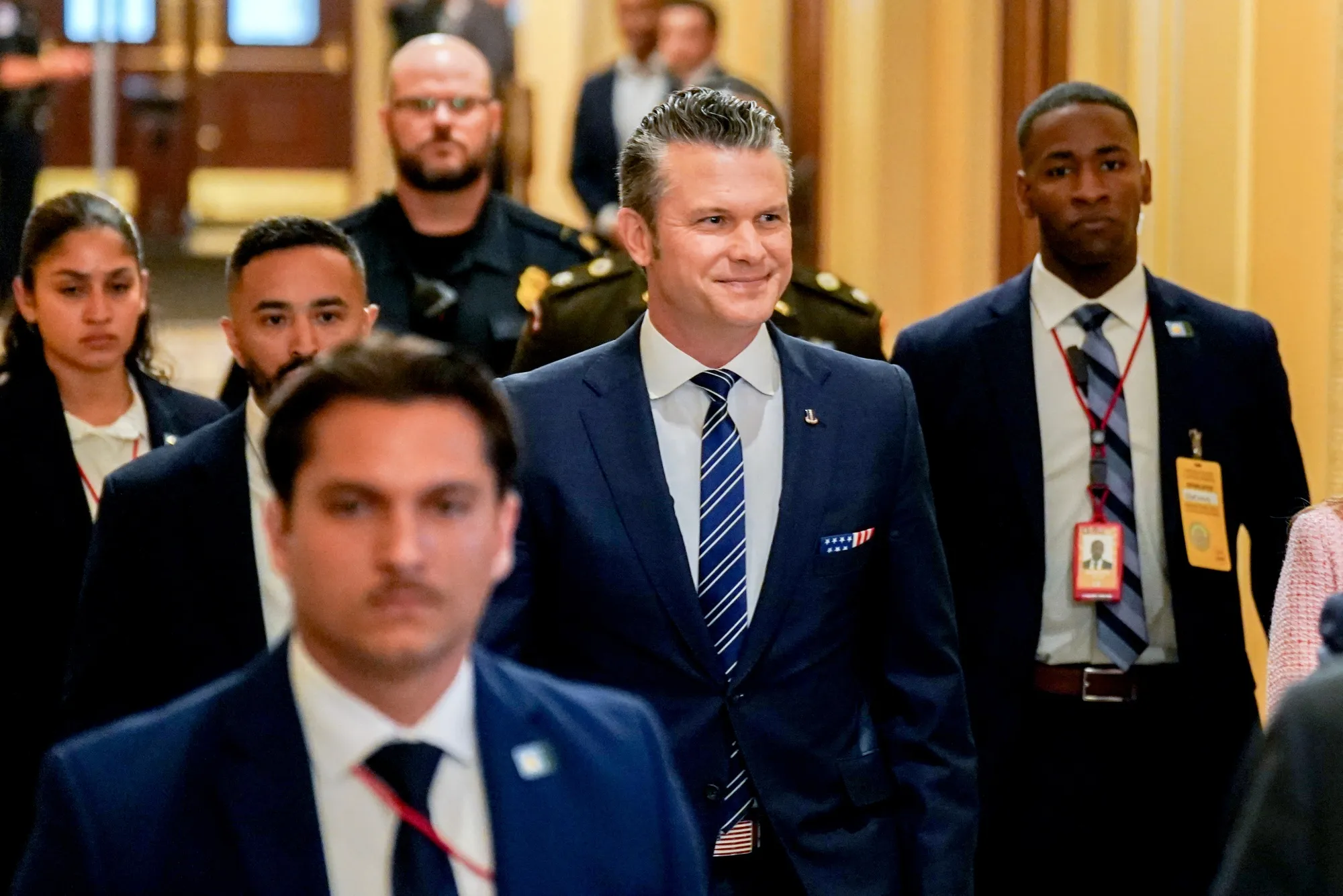 Defense Secretary Pete Hegseth&nbsp;arrives for a House Appropriations Subcommittee&nbsp;hearing in Washington on June 10.