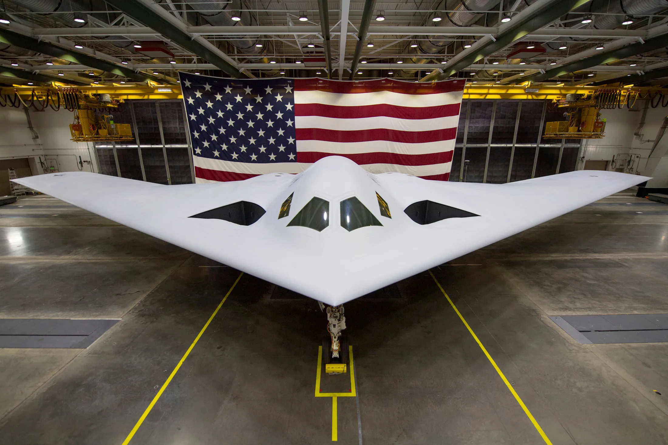 The B-21 Raider bomber unveiling in 2022.