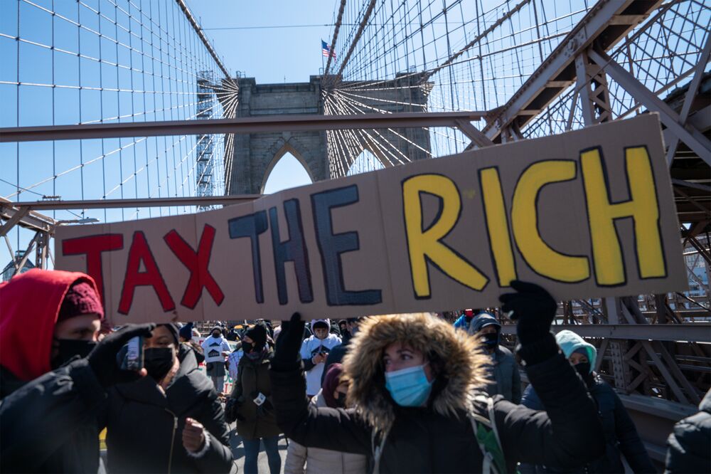 Activists March Across Brooklyn Bridge Demanding Funding For Excluded Workers In NY State Budget