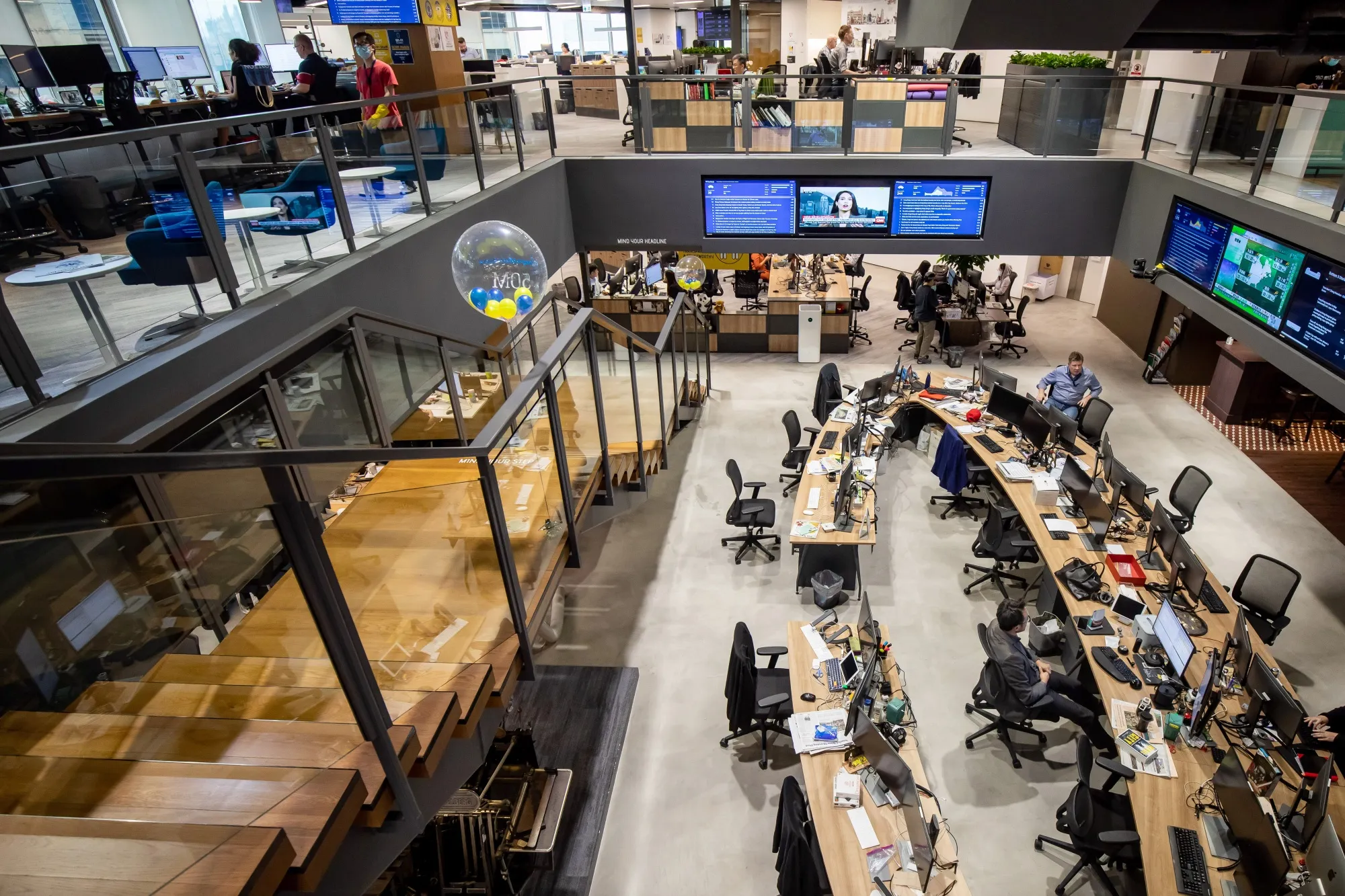 The newsroom of South China Morning Post.