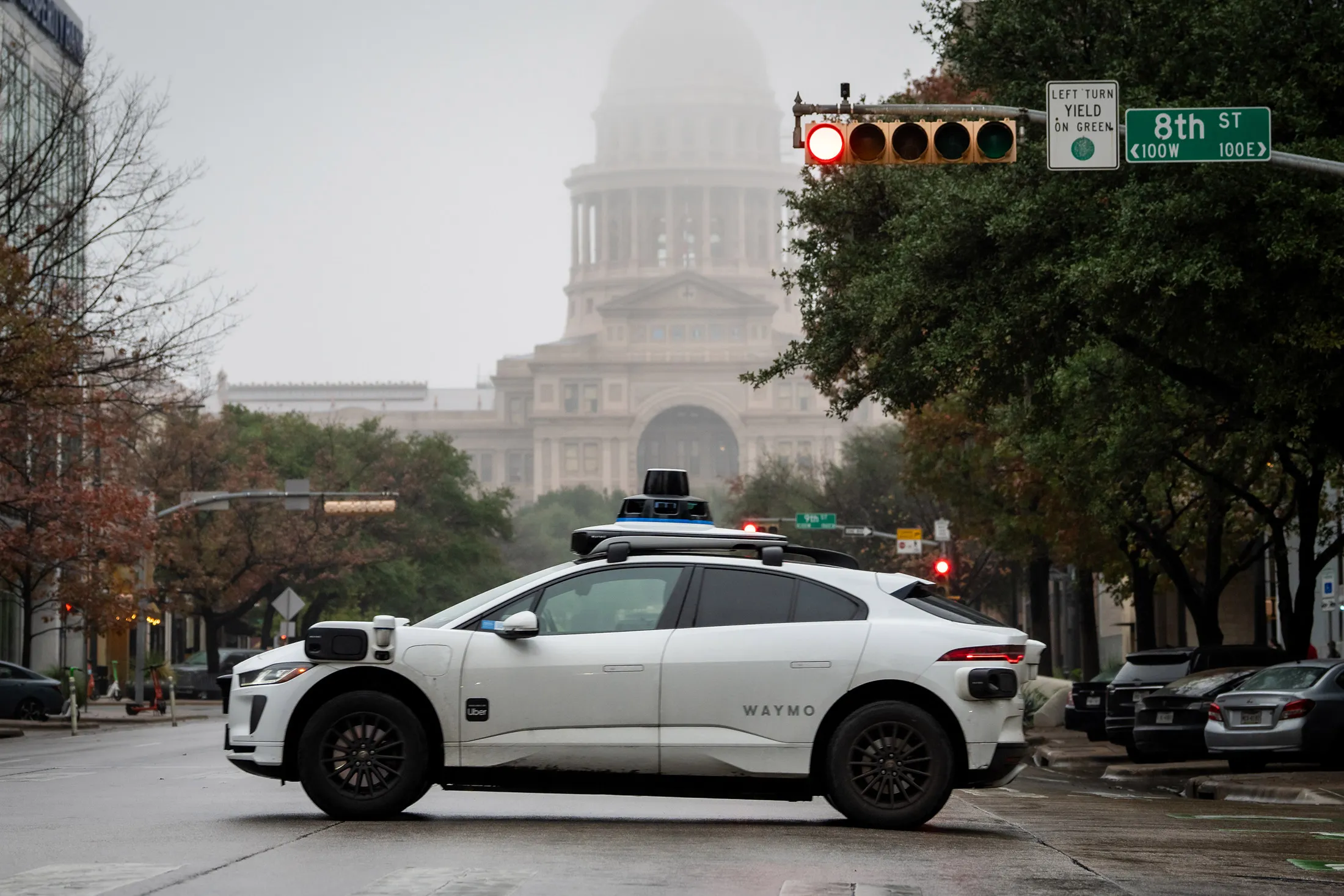 A Waymo vehicle in Austin.