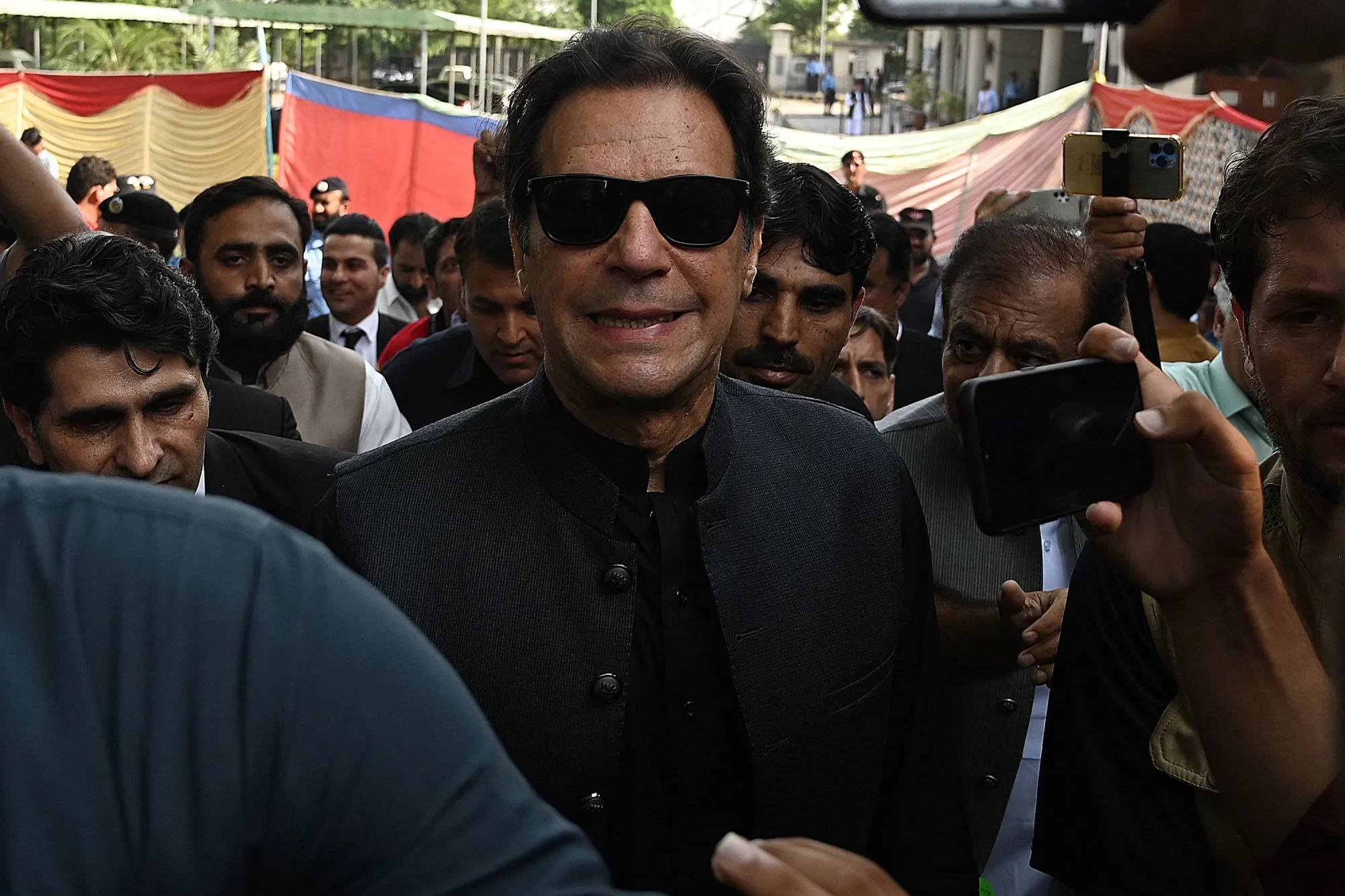 Imran Khan&nbsp;in Islamabad, Pakistan, on Sept. 22.