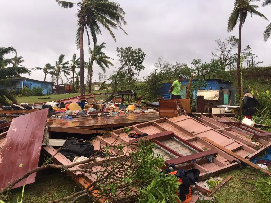 Tropical Cyclone Winston's destruction in Fiji.
