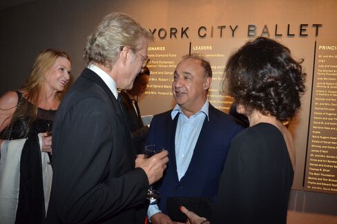 Darci Kistler, Peter Martins, Len Blavatnik and Emily Blavatnik at intermission
