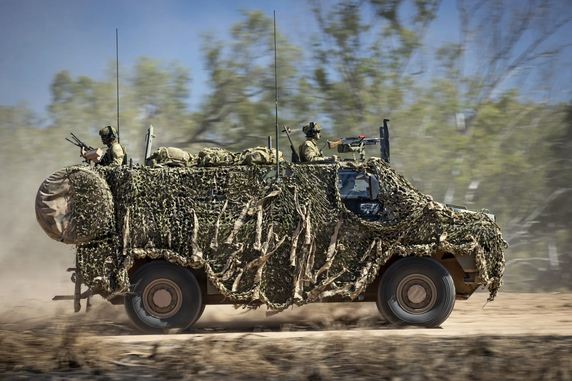 An Australian Army Bushmaster armored vehicle.