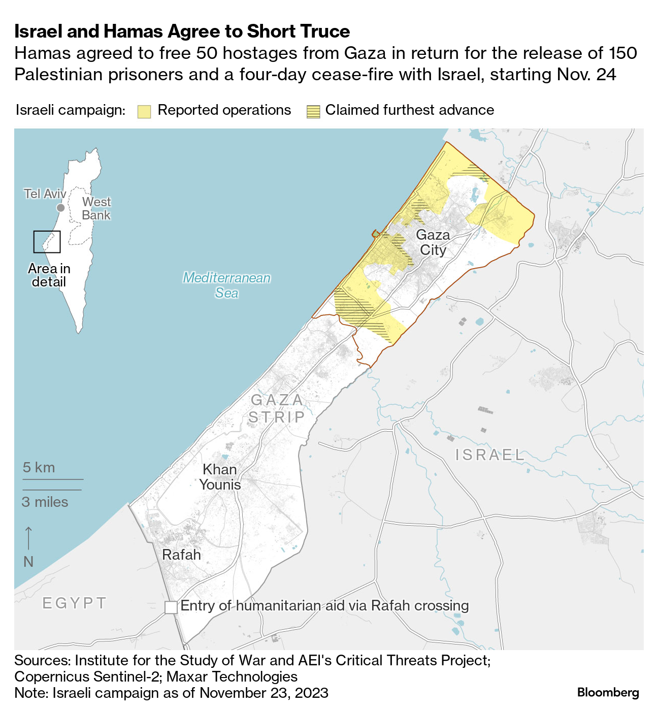 ハマス、ガザで拘束の人質24人解放－イスラエルと４日間の休戦 - Bloomberg