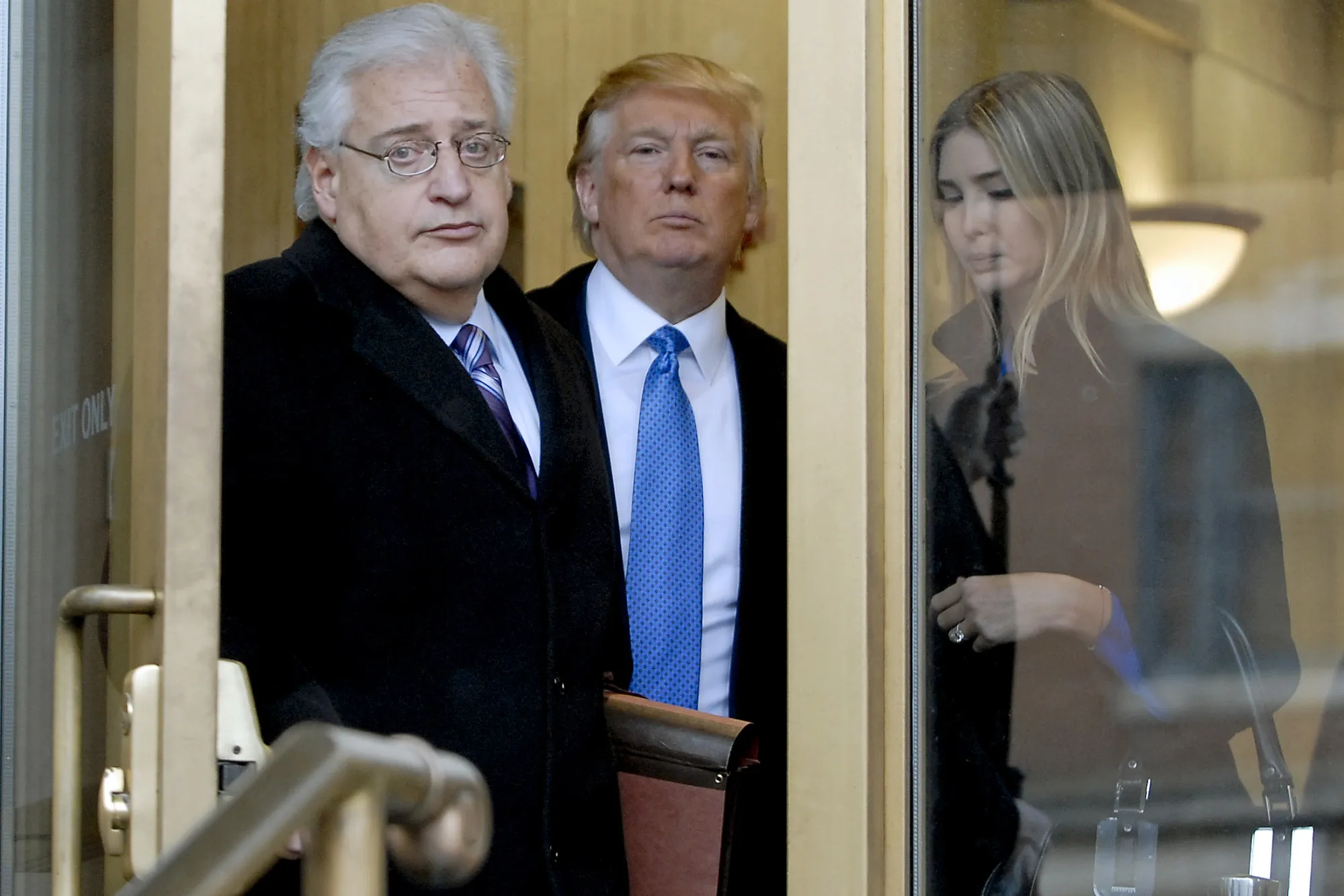 David Friedman with Donald and Ivanka Trump.
