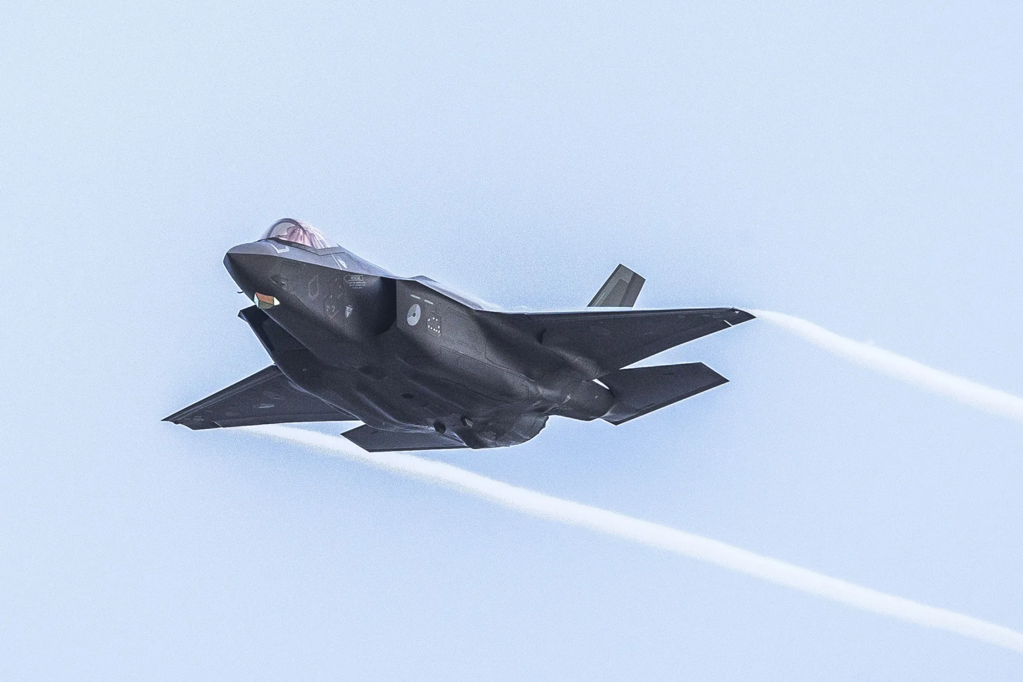 A Royal Netherlands Air Force F-35 fighter jet.