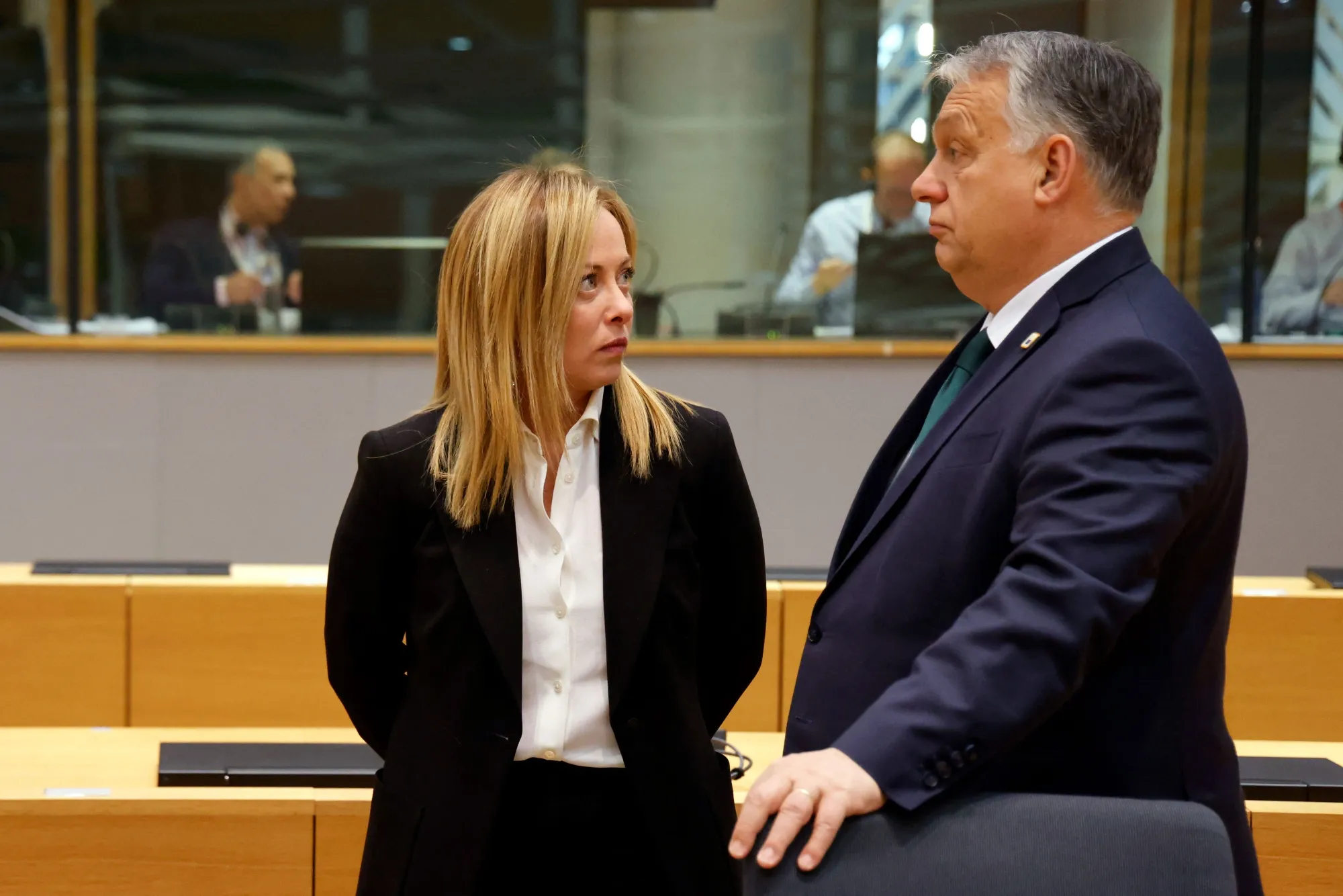 Giorgia Meloni and Viktor Orban.