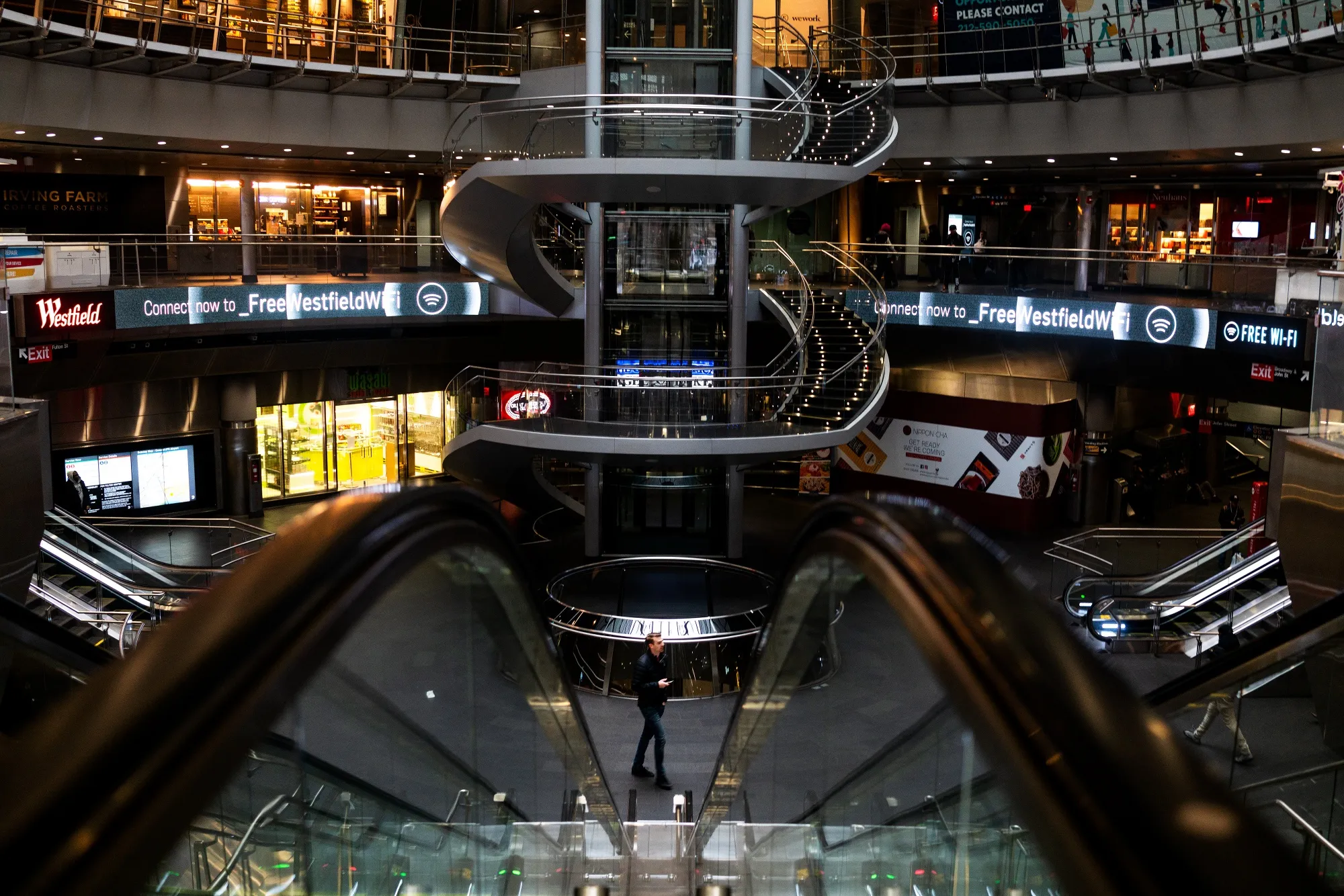 The Fulton Center subway and retail complex in New York.